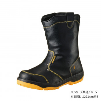 福山ゴム工業　作業靴 キャプテンプロセフティー 216　27.0cm ブラック（品番：ER17800）