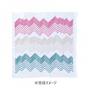 Sashiko Textile lab　花ふきんキット　刺し子キット　Peaks(白)　SK457