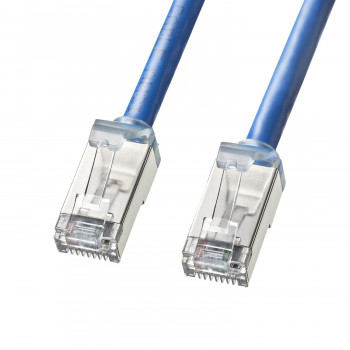 サンワサプライ カテゴリ6A STP LANケーブル 超ショートブーツ ブルー 3m KB-T6ASB-03BL