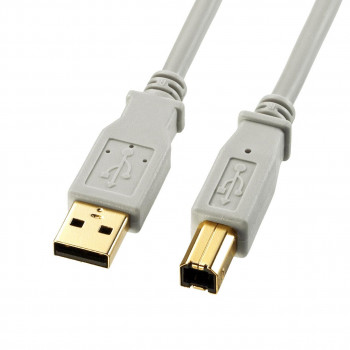 サンワサプライ USB2.0ケーブル ライトグレー 1.5m KU20-15HK2