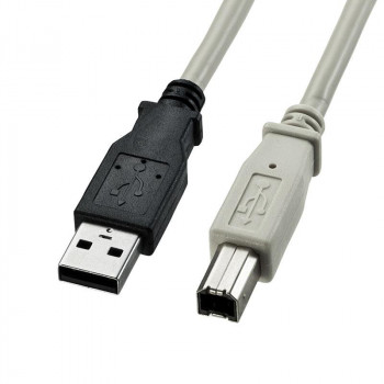 サンワサプライ USB2.0ケーブル ライトグレー 3m KU20-3K2