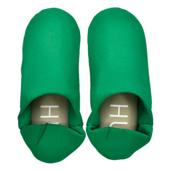 HUG バブーシュスリッパ ポーチ付き GREEN A565GR