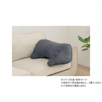 クッション よりかかり 綿/ポリエステル ループ 55×35cm ネイビー 1211810191001