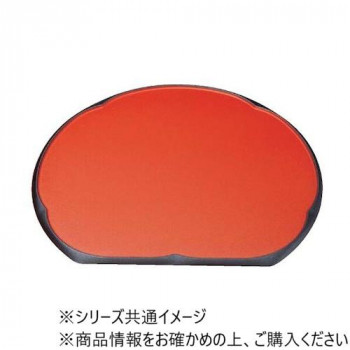 福井クラフト　尺2新梅型半月盆朱渕黒普賢弱SL 15000360