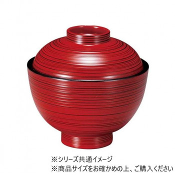 福井クラフト　TA3.3寸刷毛目小吸椀朱研出し 31005700
