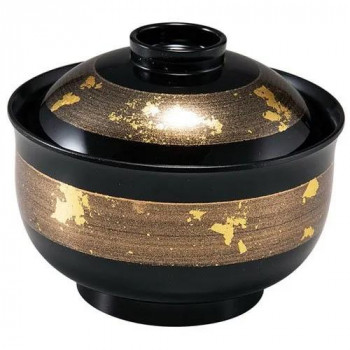 福井クラフト　3.8寸ゆり型吸物椀 ゴールド帯金箔 33710660