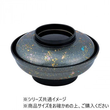 福井クラフト　5.5寸大輪丼浅型銀光彩 32000110
