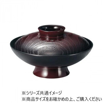 福井クラフト　6寸桐杢煮物椀 溜内黒 33100630