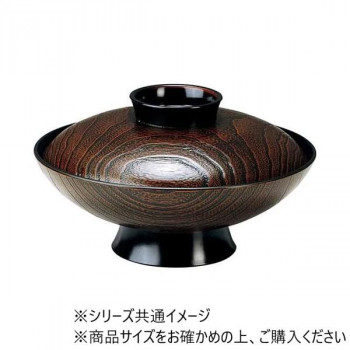 福井クラフト　6寸桐杢煮物椀 栃内黒 12025560