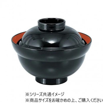 福井クラフト　TA6寸かがみ椀 黒内朱 32015860