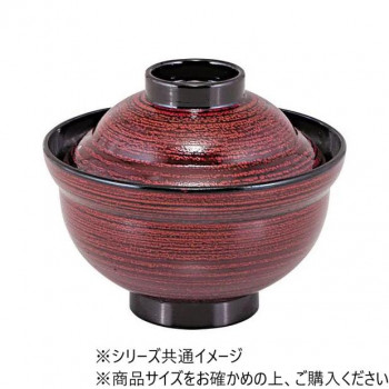 福井クラフト　TA3.5寸かがみ椀溜ハジキ刷毛目内黒 32015870