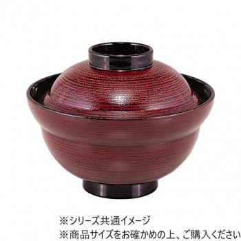 福井クラフト　TA6寸かがみ椀溜ハジキ刷毛目内黒 32015890