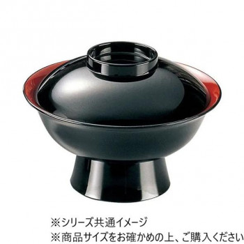 福井クラフト　6.5寸飛龍椀(蓋親) 黒内朱 33102280