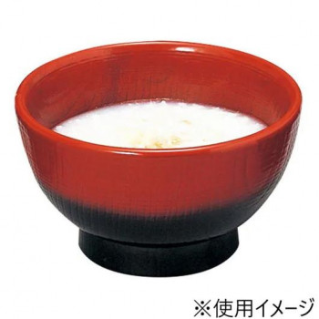福井クラフト　耐A長寿木目丼朱ぼかし中H80 12017310