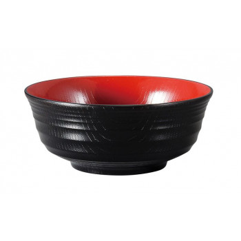 福井クラフト　超耐熱18.4千段多用丼　黒内朱 30003470