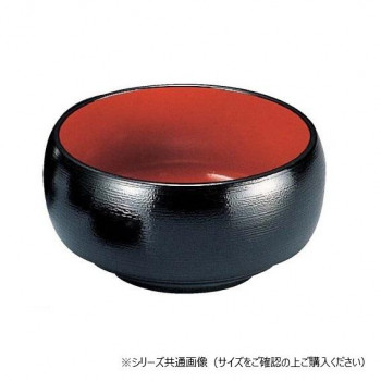 福井クラフト　6寸タイコ鉢 黒羽ケ目 38191230