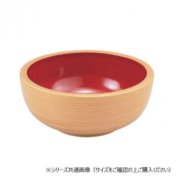 福井クラフト　7寸がんこ浅鉢 白木内朱 45014650