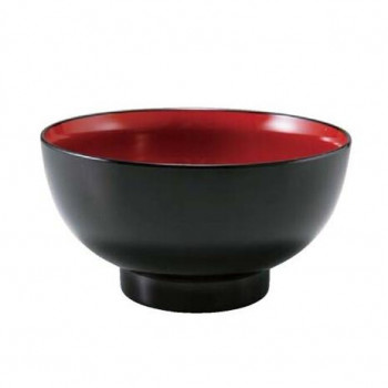 福井クラフト　5.6寸 うどん丼 黒内朱 45150830