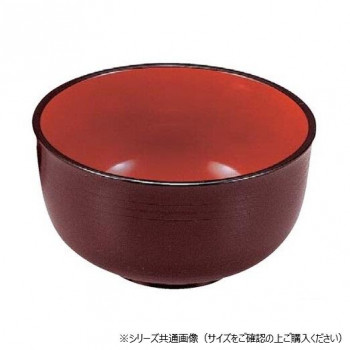 福井クラフト　TA6寸千筋多用鉢 溜内朱 38021720
