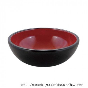 福井クラフト　φ158重ね鉢　黒内朱 45023470
