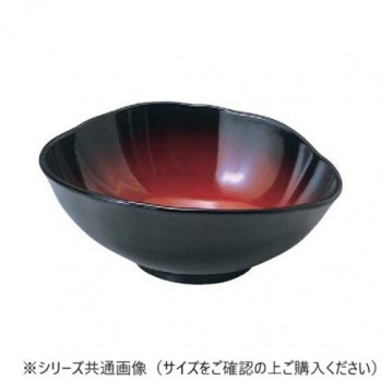 福井クラフト　8寸吉野鉢 黒内朱ぼかしパール 51353580