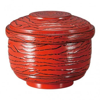 福井クラフト　荒波飯器(蓋親)朱研出し内黒セット 30003070