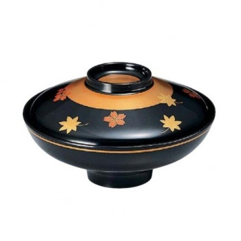 福井クラフト　5寸富士型煮物椀 金帯春秋(手塗漆、磨蒔絵 32603210