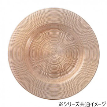 福井クラフト　23cmトライタンリムプレート　金パール 40390114