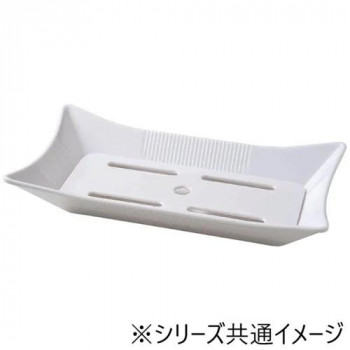 福井クラフト　タコ長角盛鉢(小)本体　白グロス 83360280