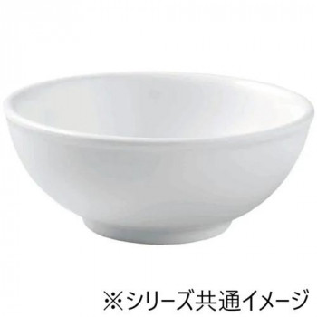 福井クラフト　メラミン11.6cm細渕丸盛鉢白グロス 75006030