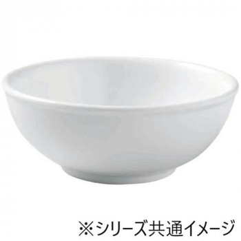 福井クラフト　メラミン12.8cm細渕付丸盛鉢白グロス 75006040