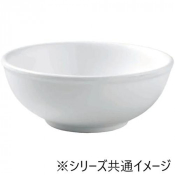 福井クラフト　メラミン14.0cm細渕付丸盛鉢白グロス 75006050