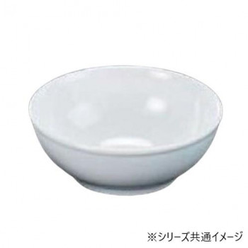 福井クラフト　メラミン23.0cm細渕付丸盛鉢白グロス 75006090