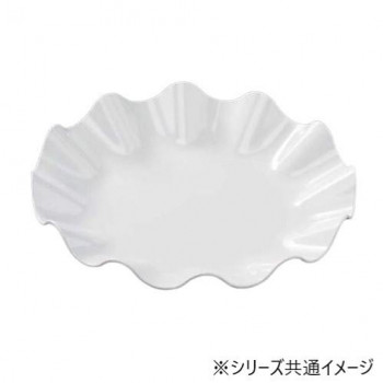 福井クラフト　メラミン35cmウェーブ丸盛皿ホワイト 51353610