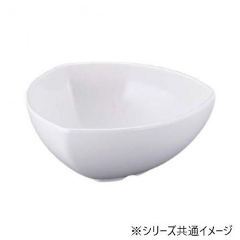 福井クラフト　メラミン28cm三角胴張深鉢ホワイト 51353690