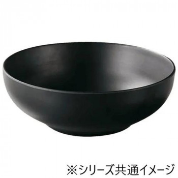福井クラフト　メラミンφ19.4雅腰張麺鉢黒マット 51025370