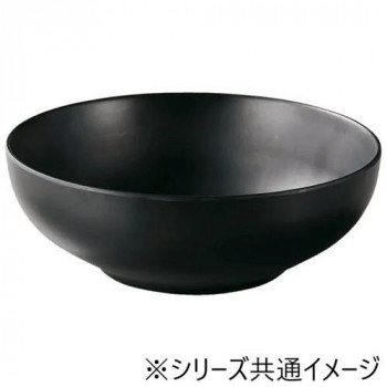 福井クラフト　メラミンφ21.5雅腰張麺鉢黒マット 51025380