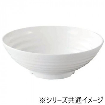 福井クラフト　メラミンφ24.1羽衣千筋麺鉢白グロス 51025270