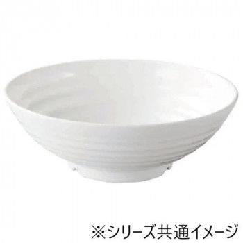 福井クラフト　メラミンφ26.3羽衣千筋麺鉢白グロス 51025280