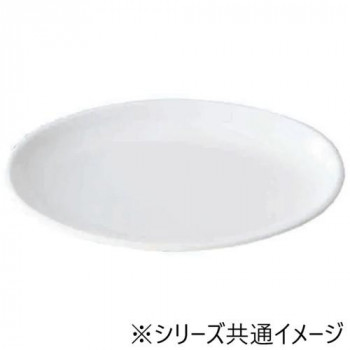 福井クラフト　メラミン20.3雅楕円多用皿白グロス 75005910