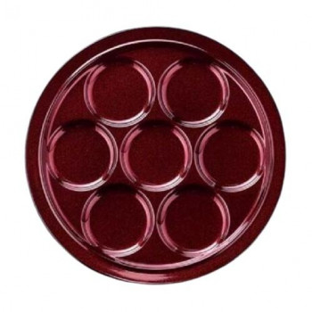 福井クラフト　TA30cm丸渕付7ップレート溜パール(裏黒) 55013180