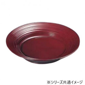 福井クラフト　8.5寸鳳龍盛鉢 溜 51352180