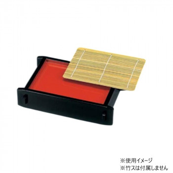 福井クラフト　長角セイロ 黒内朱(本体) 45210120