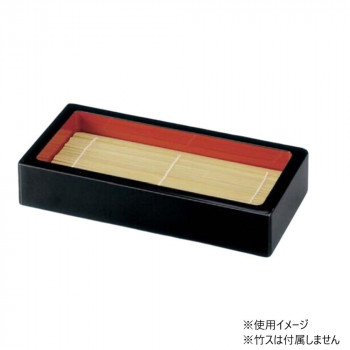 福井クラフト　ミニ長手セイロ 黒内朱 45020500
