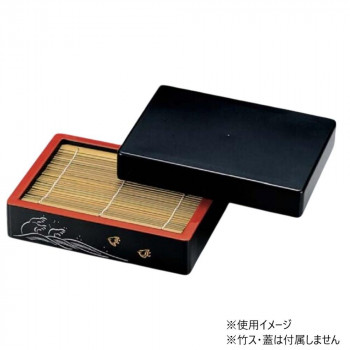 福井クラフト　DX長角ザル 波千鳥(枠) 45020420