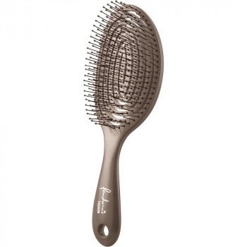 ヘアブラシ　3D　タングルブラシ　らせん　ブラウン　8200