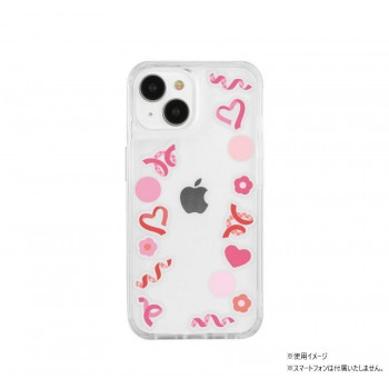 SHOWCASE+ iPhone15/14/13対応ケース (アクリルパーツ付き) ピンク＆レッド SWC-17PR