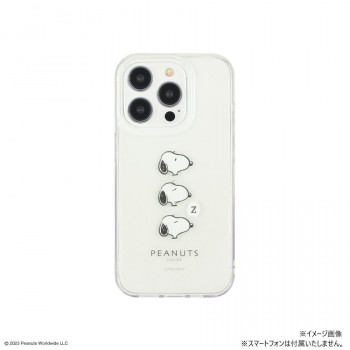 ピーナッツ iPhone15 Pro対応ソフトケース スヌーピー SNGG-02A