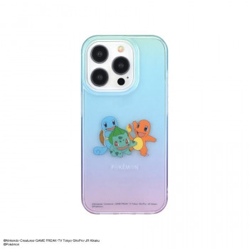 ポケットモンスター iPhone15 Pro対応ソフトケース フシギダネ＆ヒトカゲ＆ゼニガメ POKE-865B