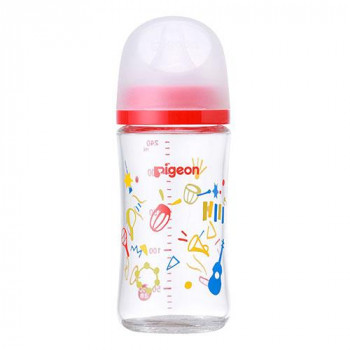 Pigeon(ピジョン)  母乳実感哺乳びん 240ml ガラス Music 412580